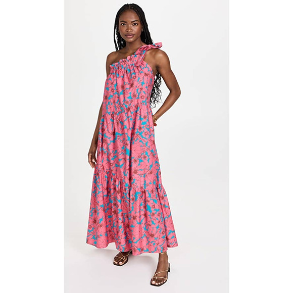 XiRENA Dresses & Skirts - Xirena Maisie One Shoulder Maxi Dress in GREEN Size Medium